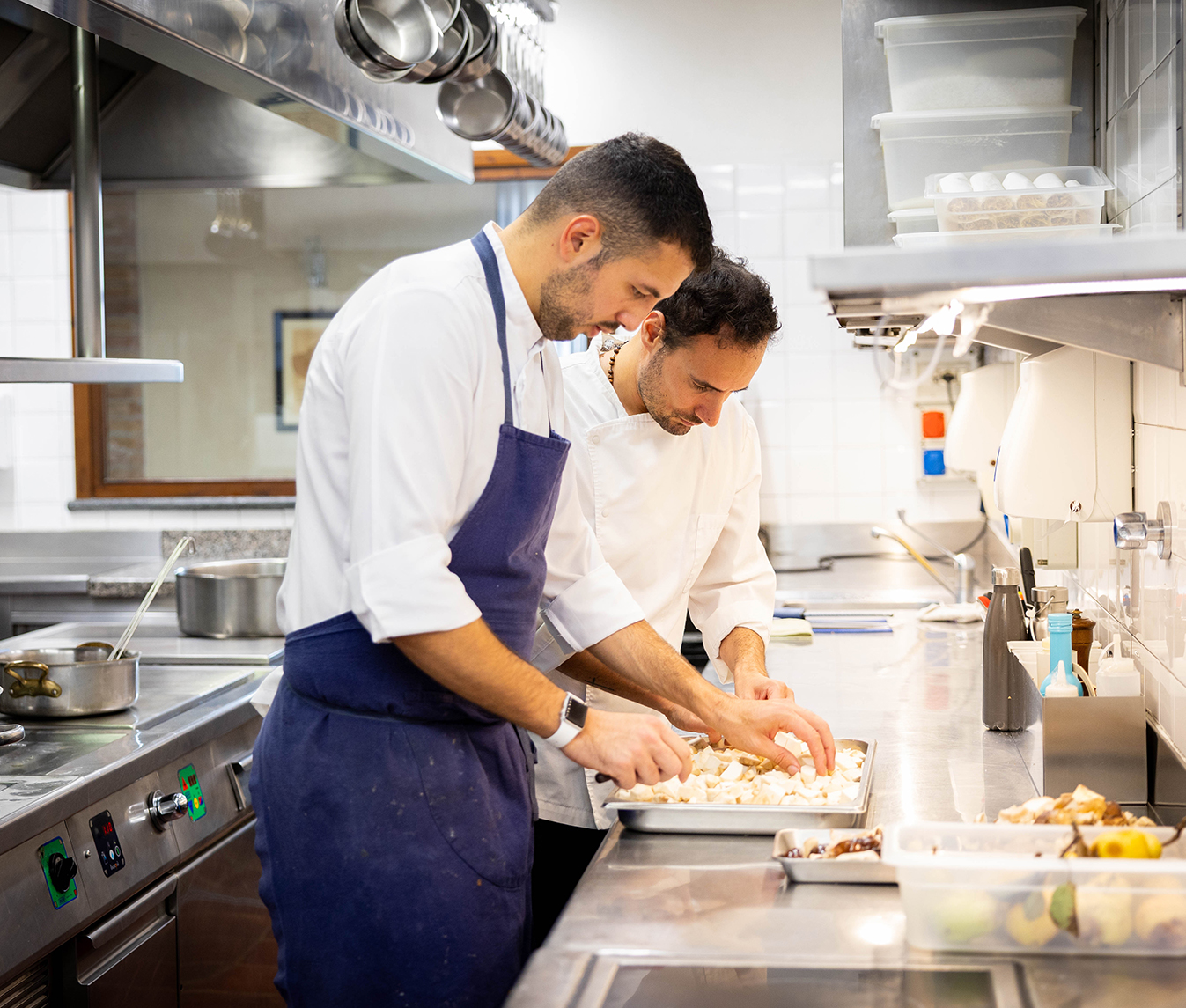 Chef D'Errico al lavoro in cucina